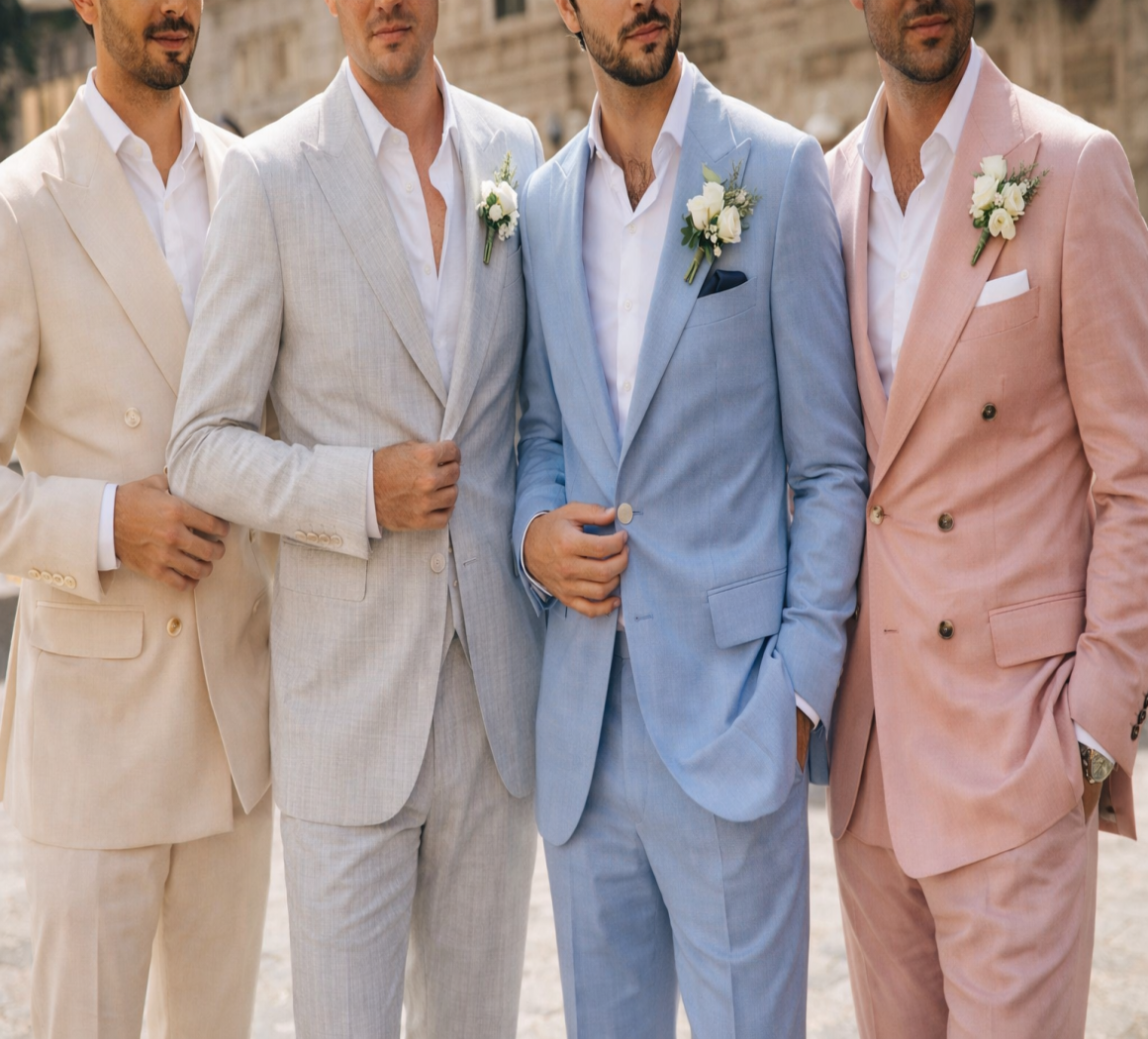 Choosing the Right Groomsmen Suits for a Cohesive Wedding Look