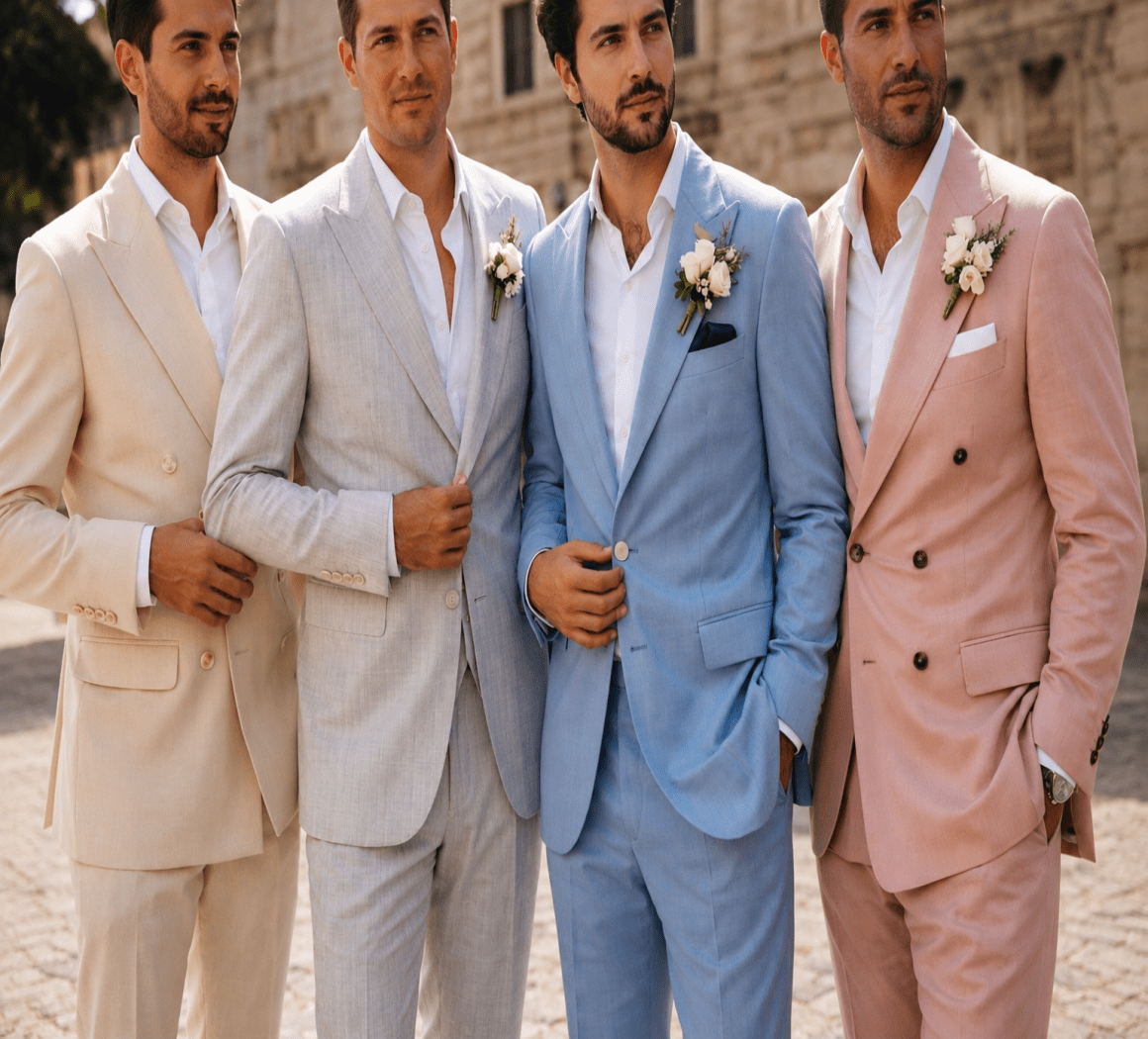 Choosing the Right Groomsmen Suits for a Cohesive Wedding Look