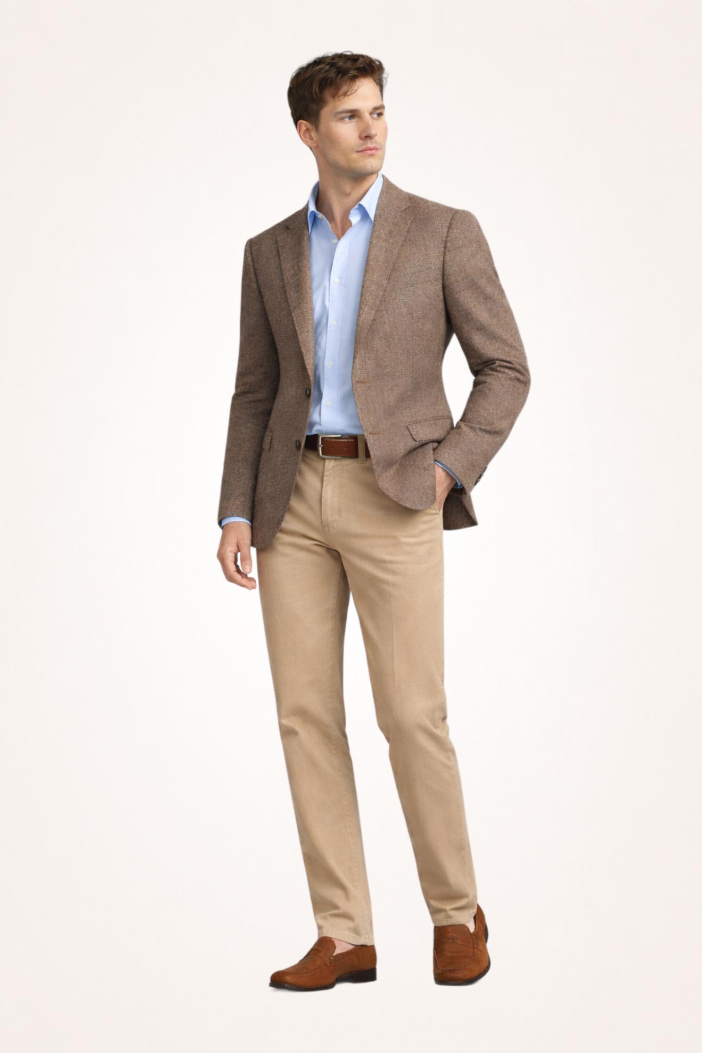 Light Brown Linen Blend