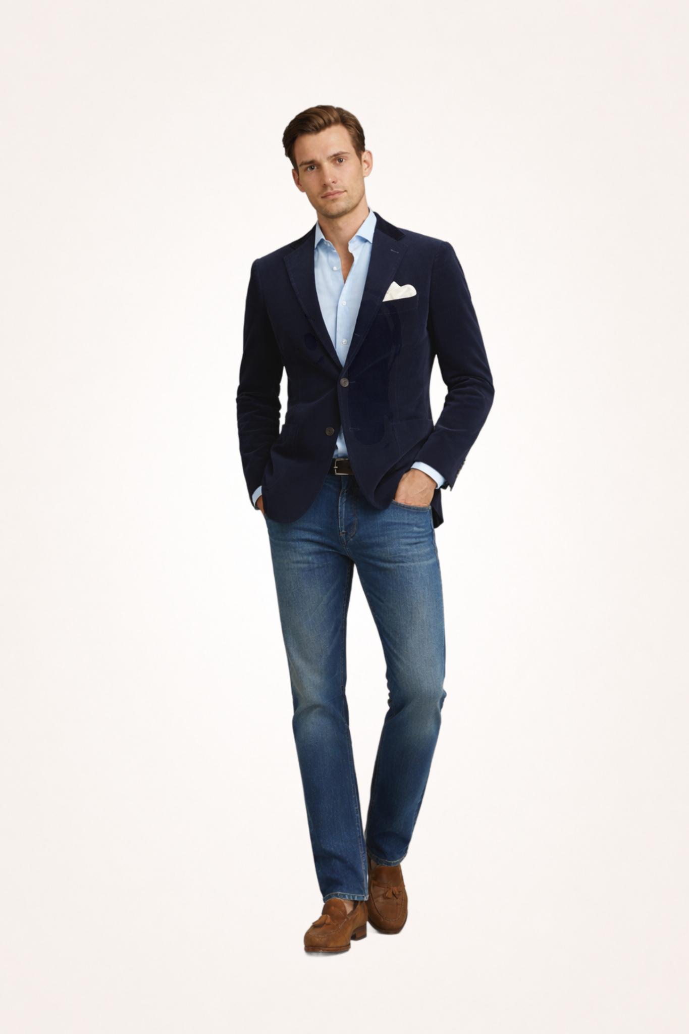 Blue Black Corduroy